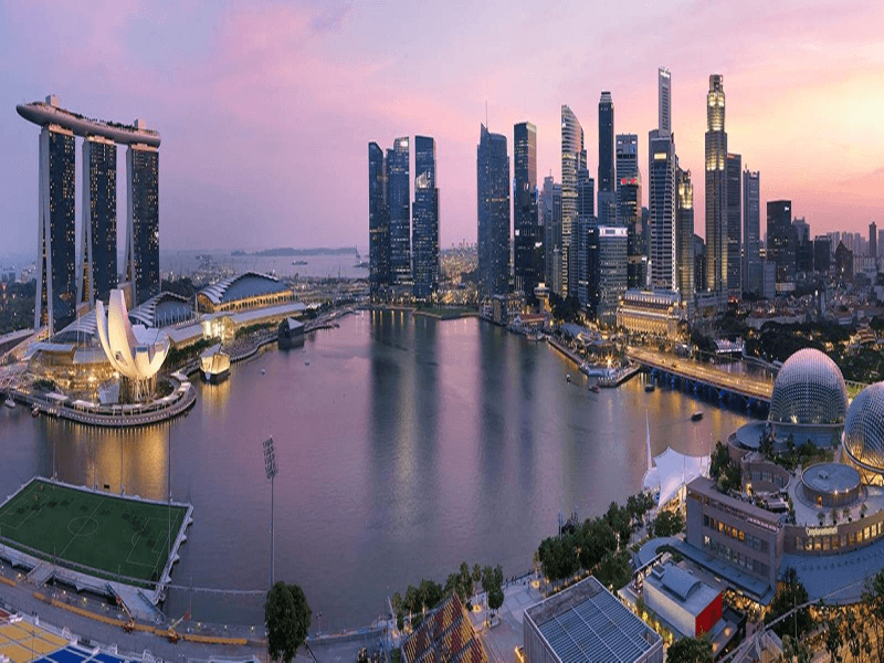 Renkli şehir Singapur
